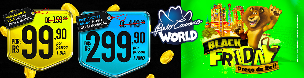 Black Friday no Beto Carrero World - Destino Beto Carrero World